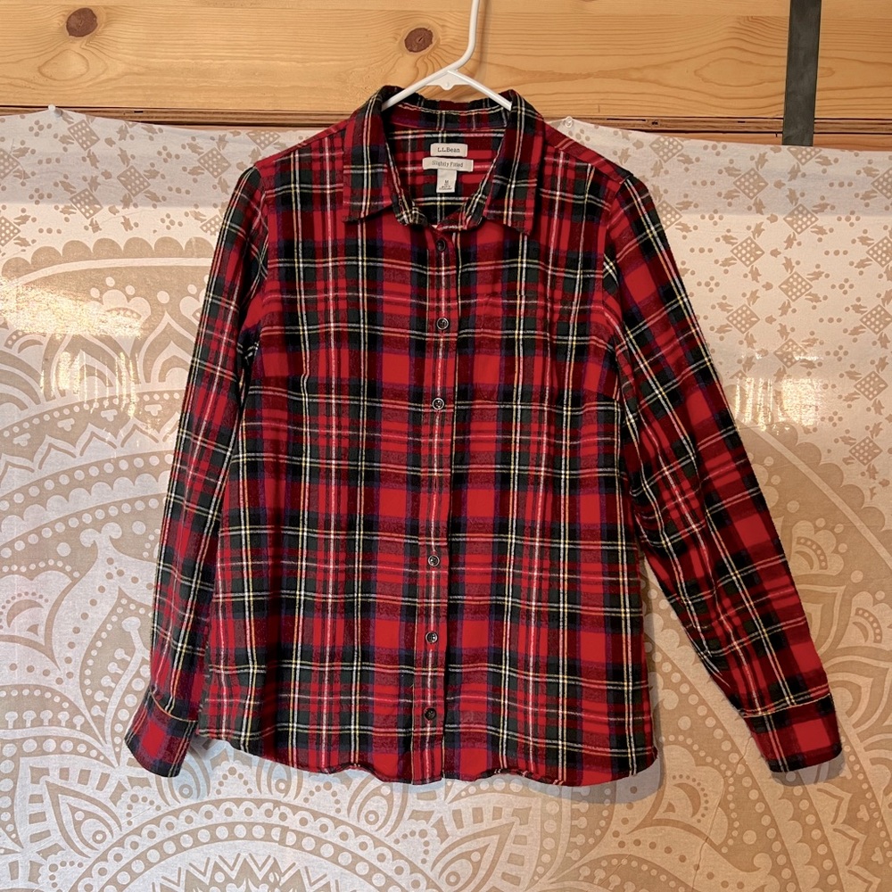L.L. Bean Scottish Plaid Button Shirt